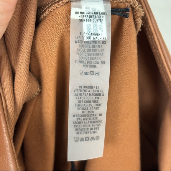 OFFLINE By Aerie Real Luxe Faux Leather Leggings Horizon Brown NWT Medium - Picture 6 of 9